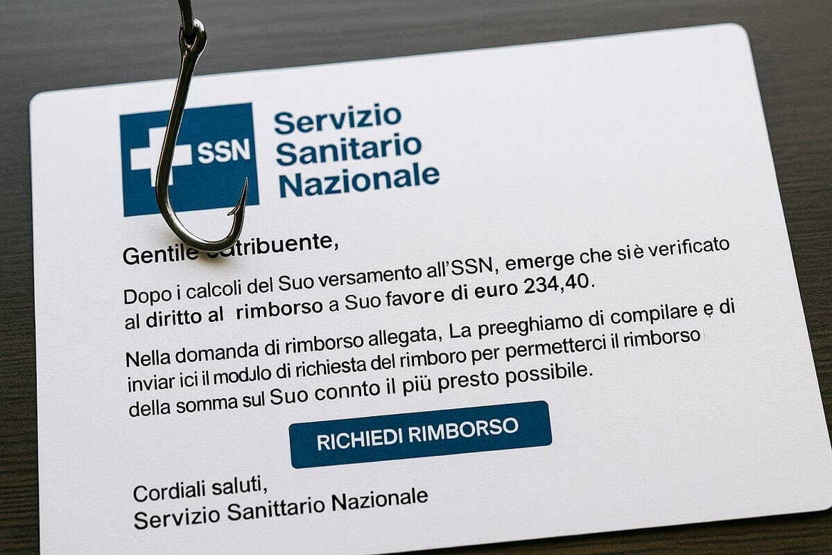 Attenti a quella email sul rimborso del SSN