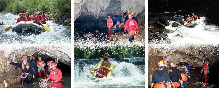 Caving e Rafting alle Grotte di Pertosa