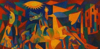 La pittura di Picasso, per certi tratti è eco di un vuoto, di volti contorti dal dolore, di figure rattrappite dalla tristezza e dalla solitudine